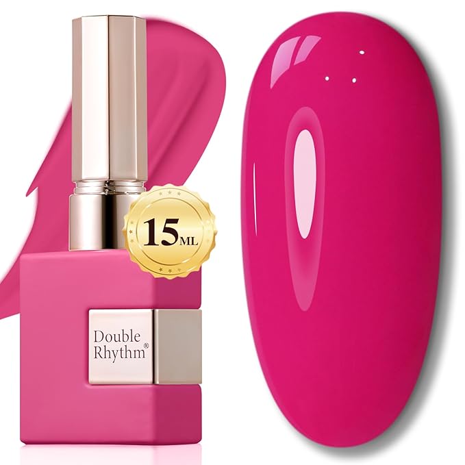 Double Rhythm Translucent Gel Polish Sheer Neutral Natural Light Milky Same Color Same Bottle 15ML Jelly UV Nail Polish Nail Art DIY at Home (Pink Purple-A1471)-Velvo Beauty