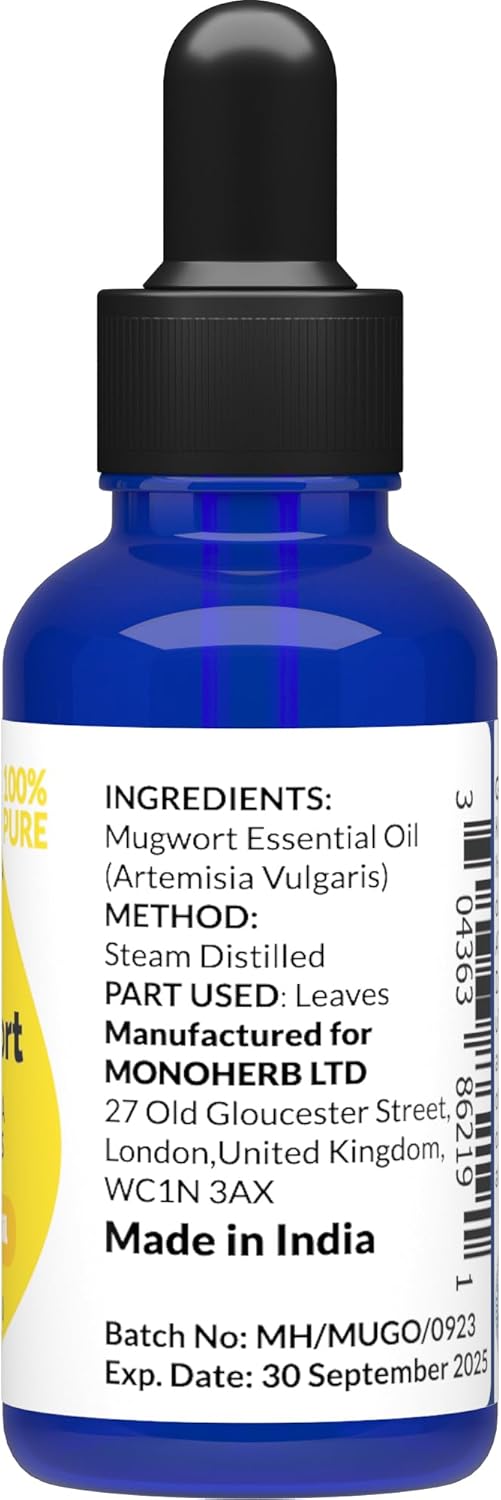 Mugwort Essential Oil 30 ml - 1 oz - Pure & Natural - with Pipette Dropper-Velvo Beauty