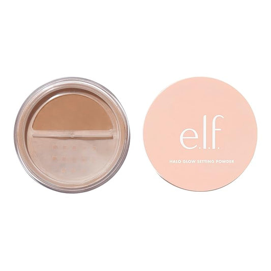 e.l.f. Halo Glow Setting Powder, Smooths The Look Of Pores & Fine Lines, Creates An Airbrushed Finish, Vegan & Cruelty-Free, Deep-Velvo Beauty
