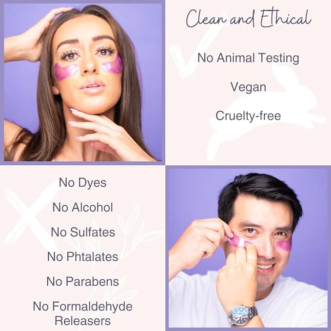 Under Eye Masks (20 Pairs) Collagen & Hyaluronic Acid - Reduce Wrinkles, Dark Circles, Puffy Eyes, Bags, Anti Aging Patches & Face Moisturizer Sensitive Skin Safe- Mothers Day-Velvo Beauty