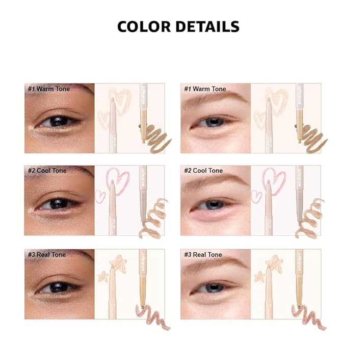 COLORGRAM Under Eye Highlighter Stick 02 Cool Tone | Silky-Smooth Long-Lasting Highlighter & Contouring Stick for Smudge-Proof, Shining Daily Makeup | K-Beauty Face Highlighters & Luminizers-Velvo Beauty