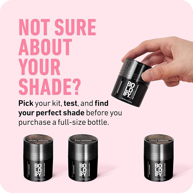 Boldify Hair Fibers Color Sample Kit - Fill In Thinning and Fine Hair for an Instantly Fuller, Thicker Look - 14 Shades for Women & Men - Blondes-Velvo Beauty