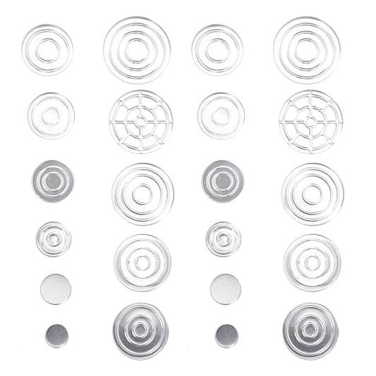 Lurrose 22pcs Empty Metal Pans Tin Palette Eyeshadow Pans Watercolor Palette Refillable Container Eyeshadow Blush Lipstick Organizer for Cosmetic Palettes-Velvo Beauty