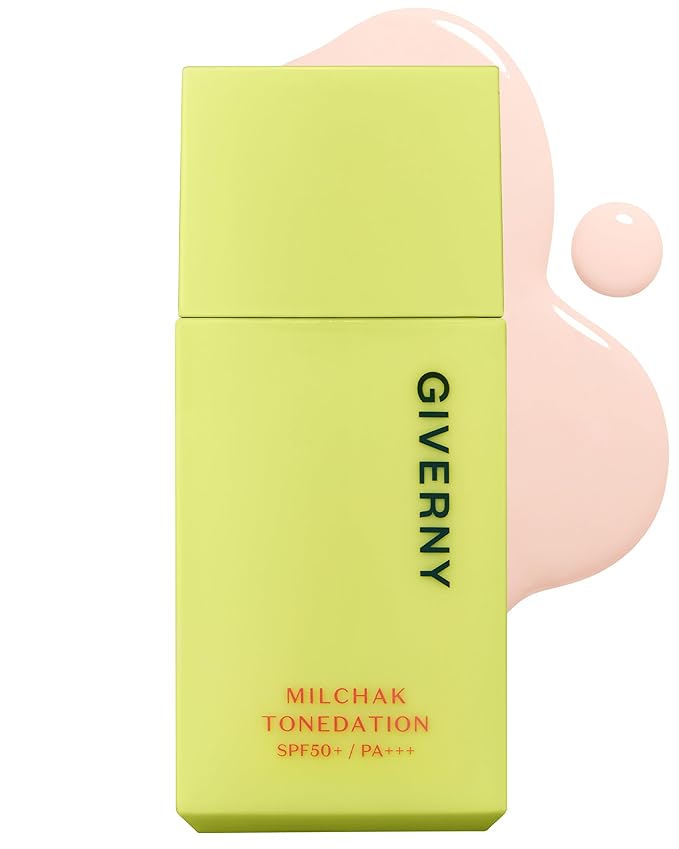 GIVERNY Milchak Tonedation – Tone Correcting Base Makeup for Covering Pores and Improving Complexion – Long-Lasting Nudie Apricot Color Finish – Evens Skin Tone, 1.01 fl.oz.-Velvo Beauty