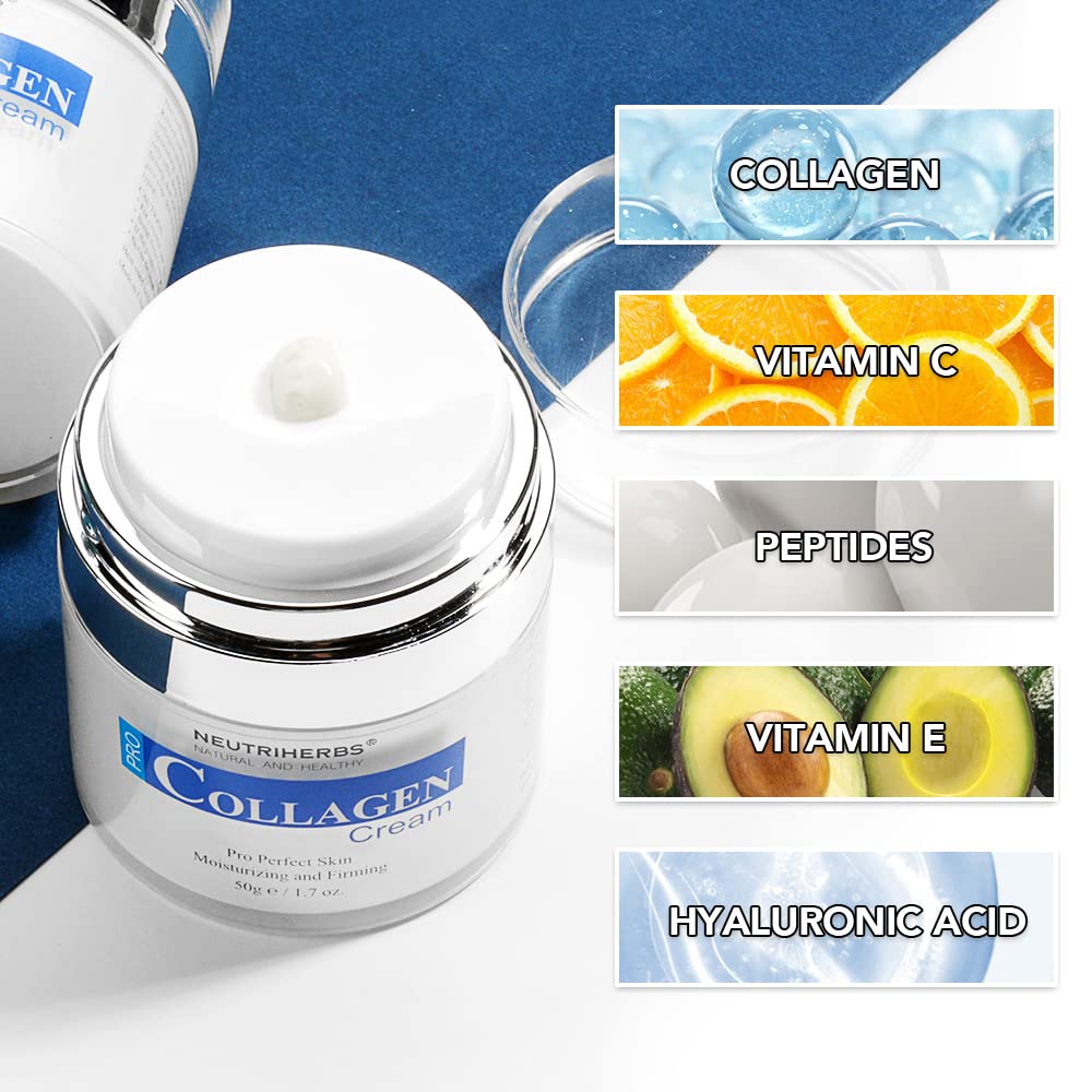 Neutriherbs Face Cream Collagen Facial Moisturizer, Reduce Black Spots and Blemishes,Persistent Moisturizing Reduce Fine Lines 1.7OZ-Velvo Beauty