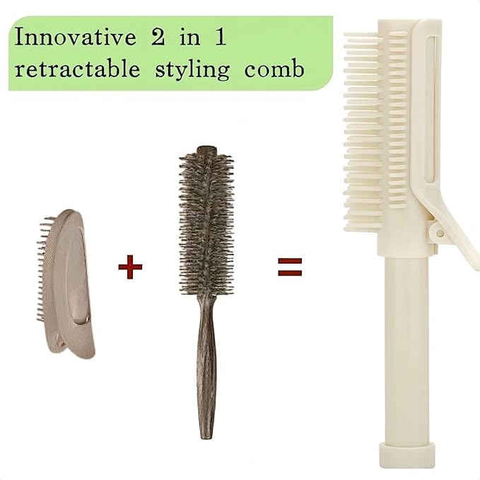 Retractable Hair Root Volume Clips, 2-in-1 Hair Styling Tool, Volumizing Roller Comb for Travel-Velvo Beauty