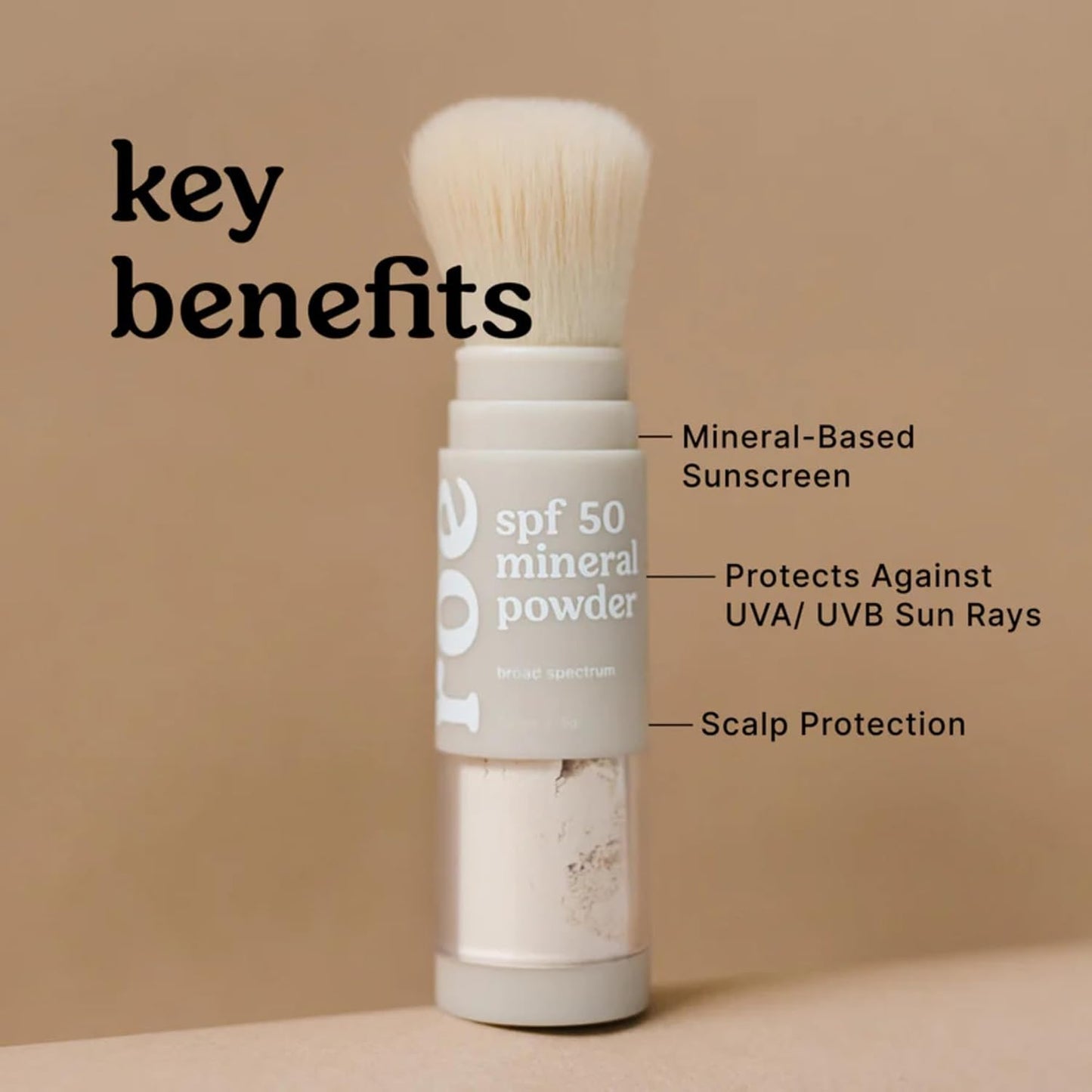 Roe Wellness- Kids SPF 50 Brush On Mineral Sunscreen Powder EWG, Reef-Friendly, Easy to Apply for Kids, Babies & Parents-Velvo Beauty