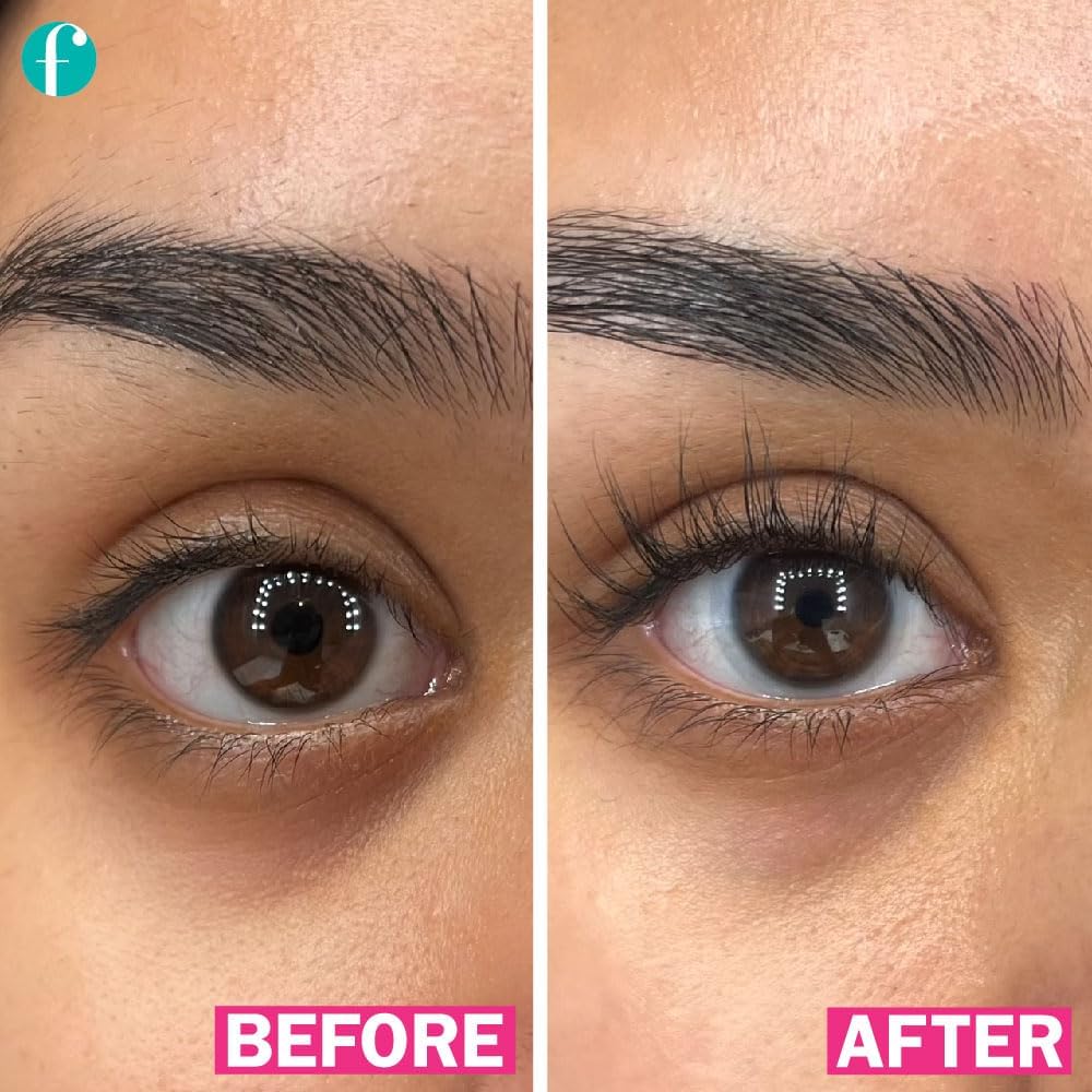 fLASH Eyelash Serum for Long, Curled Natural Lashes - Enhances & Strengthens, Safe & Effective Formula for Contact Wearers & Sensitive Eyes, 3 Month Supply - 2mL (0.07 Fl Oz)-Velvo Beauty