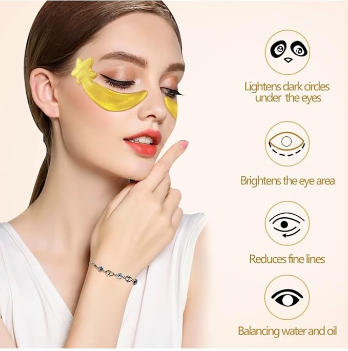Under Eye Patches (30pcs) - Rose, Gold, hydro-gel Under Eye Mask Amino Acid & Collagen, Under Eye Mask for Face, Dark Circles and Puffiness, Beauty & Personal Care-Velvo Beauty