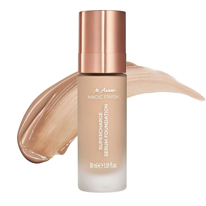 M. Asam MAGIC FINISH Supercharge Serum Foundation Cool Honey (1.01 Fl Oz) - Moisturizing Make Up & Firming Face Serum In One, Anti-aging CC Cream With Optimal Coverage & Hyaluronic Acid-Velvo Beauty
