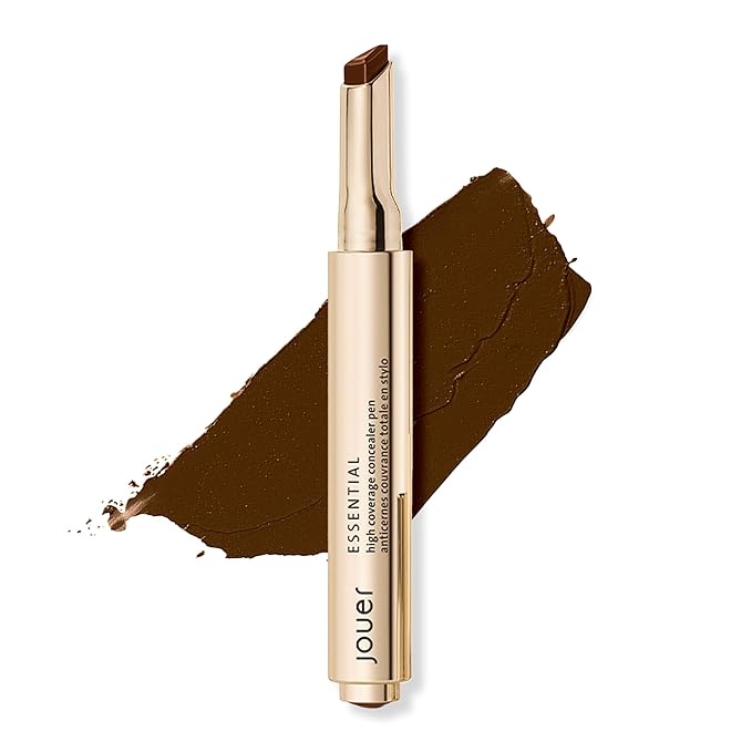 Jouer Essential High Coverage Concealer Pen - Under Eye Concealer for Dark Circles - Brightening Makeup for Eye Circles - Color Corrector Eye Primer with Hyaluronic Acid and Vitamin E-Velvo Beauty