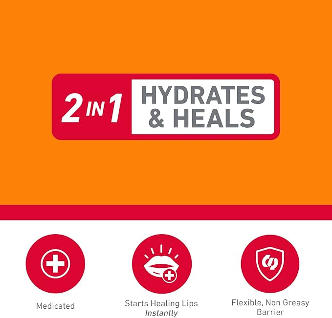 O'Keeffe's Medicated Lip Repair Seal & Heal Lip Protectant, Stick, (Pack of 2)-Velvo Beauty