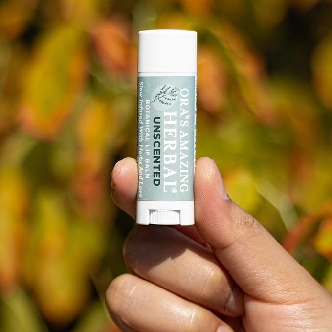 Unscented Lip Balm, Herbal Lip Balm, Healing Lip Balm, Balm for Perioral Dermatitis, Very Dry Lips, Natural Fragrance Free Beeswax Lip Balm (Unscented Pack of 3)-Velvo Beauty