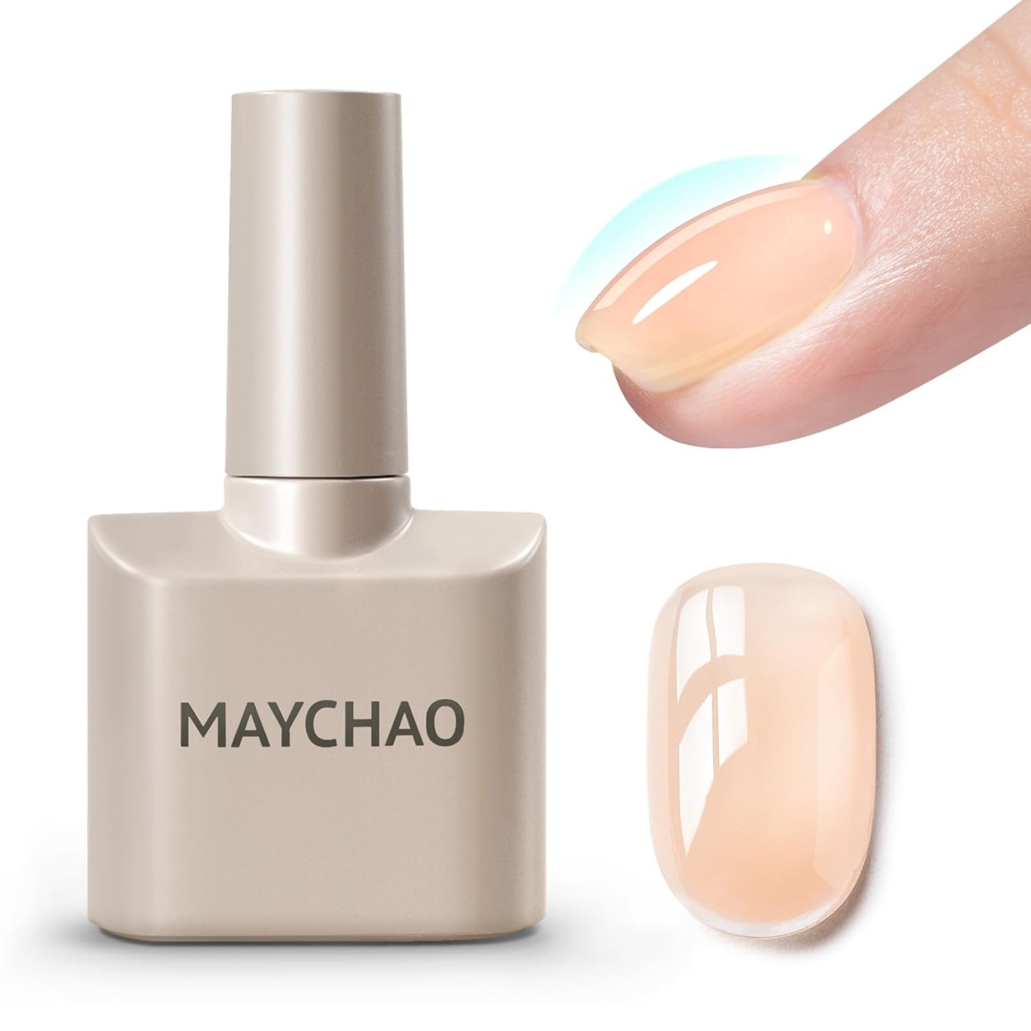 MAYCHAO Nude Builder Gel for Nails, 15ml Nail Strengthener in a Bottle, Nail Extension Hard Gel, Soak Off Long Lasting UV Light Cure-Velvo Beauty