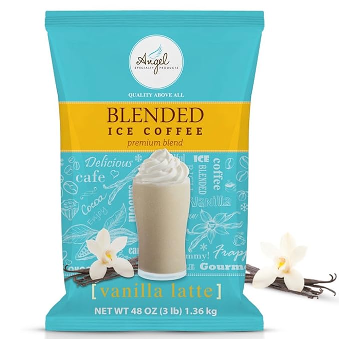 Angel Specialty Products Vanilla Latte | Blended Ice Coffee | Frappe Mix | 3-Pound Bag [34 Servings]-Velvo Beauty