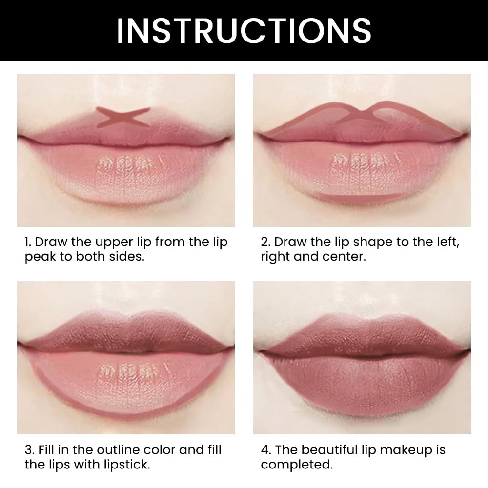 Kaely 2-in-1 Light Mauve Red Matte Lip Liner & Lipstick Combo Set Kit for Women, Magic Neutral Lipstick 24 Hours Original Lips Liner Pencil Stain Makeup Long Lasting Waterproof 22-Velvo Beauty
