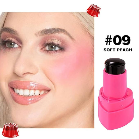 Cooling Water Jelly Tint Stick，Multi-Use Juicy Love Blush, 3-In-1cheek Blush & Eyeshadow & Lip Tinted Long-Lasting Moisture Stick，Bouncy Jelly Texture，Creates A Moist Watercolor Effect (#09, 0.32oz)-Velvo Beauty