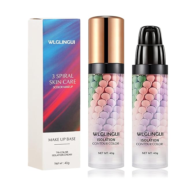 One Step Color Corrector,Tri-Color Color Correcting Facial Serum,Moisturizing Color Changing Foundation,Oil Control Tinted Moisturizer Isolation Cream for Face Makeup Primer Base-Velvo Beauty