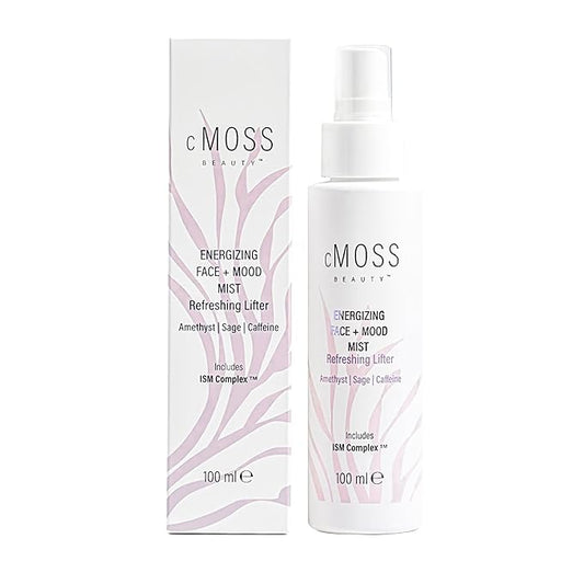 Sea Moss Infused Face and Mood Lifting Mist with Real Amethyst, Caffeine, Sage, and Hyaluronic Acid to Tighten, Brighten Skin and Calm Emotions-Velvo Beauty