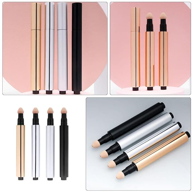 Beaupretty 4Pcs 3ml Empty DIY Cosmetics Tube Empty BB Cream Bottle Concealer Sub Tube Liquid Foundation Tube,-Velvo Beauty