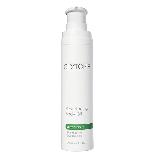 Glytone Resurfacing Body Oil– Nourishing & moisturizing anti aging Body Oil for dry Skin & Keratosis Pilaris –5% Proactive Glycolic Acid After Shower oil for Body–Unscented, Non Toxic 4 Fl oz-Velvo Beauty