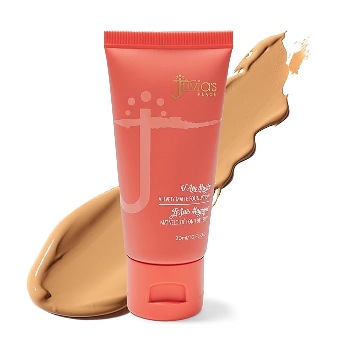 Juvia's Place I Am Magic Velvety Matte Liquid Foundation 540 - Giza - Medium w/Cool, Neutral Undertone, Makeup Foundation Full Coverage, Lightweight, Long Wear, Velvety Matte Finish-Velvo Beauty