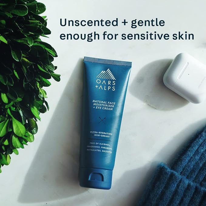 Oars + Alps Face Moisturizer and Eye Cream, Hydrates Skin with Shea Butter and Jojoba Oil, Anti Aging, Vegan and Gluten Free-Velvo Beauty