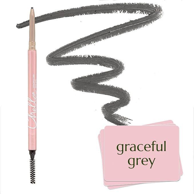 Chella Eyebrow Pencil – Easy-to-Use Brow Definer for Shaping, Filling & Blending – Long-Wear Grey Eyebrow Pencils for Women with Precise Tip (Grey)-Velvo Beauty