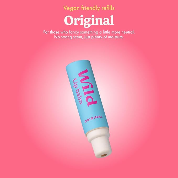 Wild Refillable Lip Balm Starter Kit - Includes Black Aluminum Case & 3 Pack Lip Balm Refills in a Variety of Scents - Includes Passionfruit Swirl, Original and Coconut & Vanilla Scents-Velvo Beauty