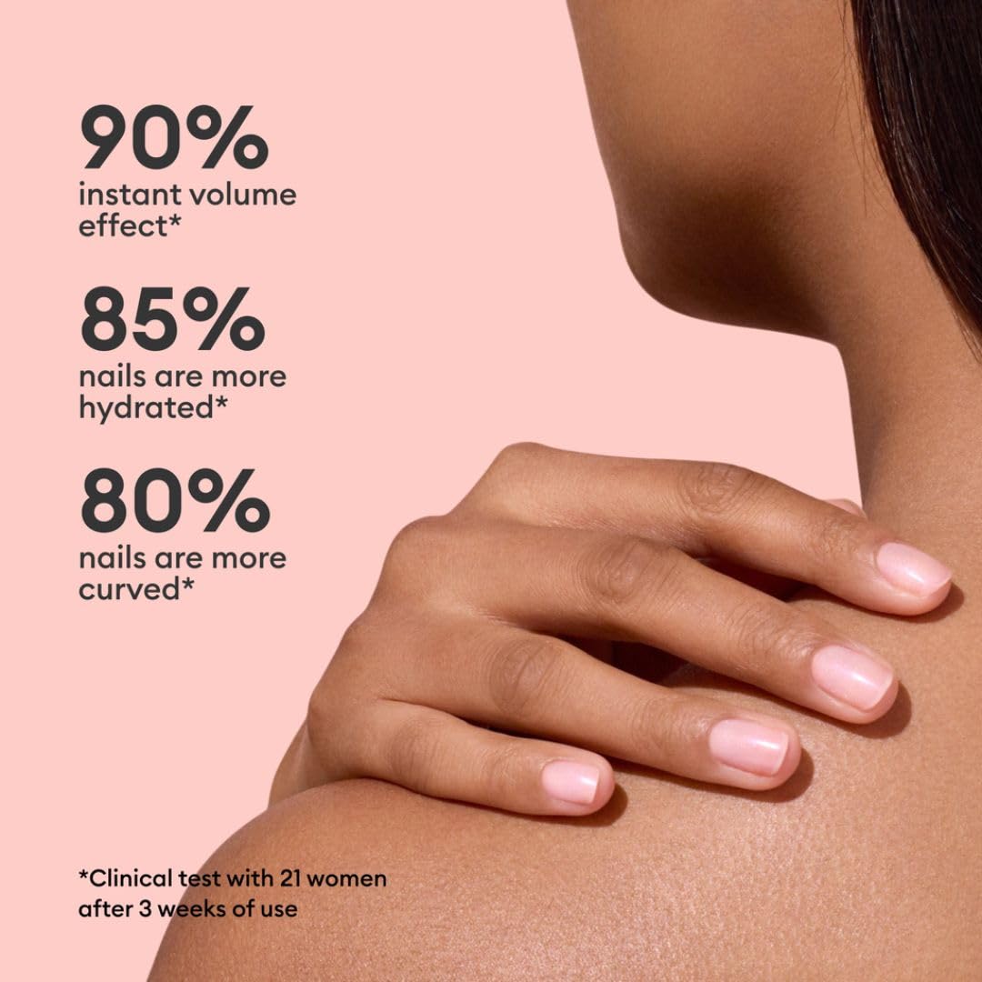 Manucurist Active Plump Nail Polish & Care - Collagen & Peach Extract - No Lamp - Nail Hydrator with Ultra-Glossy Baby Rose Shimmer for Instant Plumping Effect - Nail Volumizer - Vegan & Plant-Based-Velvo Beauty