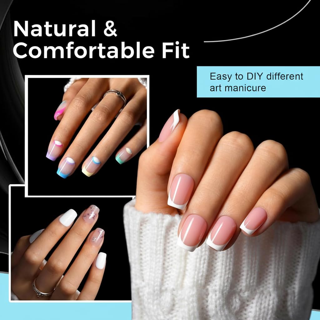 TOMICCA Extra Short Coffin Nail Tips Acrylic Nails 240Pcs Acrylic Nail Kit Pre-shape Full Cover Clear Nails For Nail Extension Home DIY Salon 15 Sizes Gel Nails-Velvo Beauty