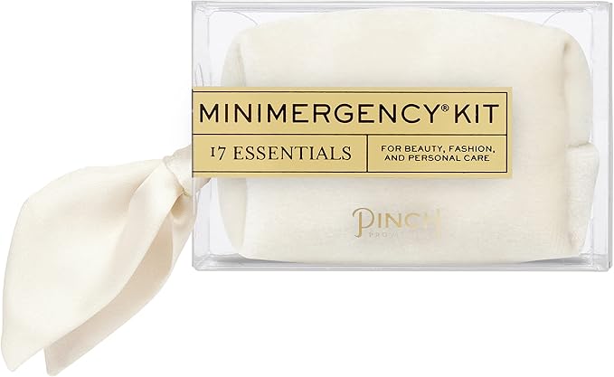 Pinch Provisions Velvet Minimergency Kit, for Her, Includes 17 Must-Have Emergency Essential Items, Compact, Multi-Functional Pouch, Gift for Parties and Birthdays-Velvo Beauty