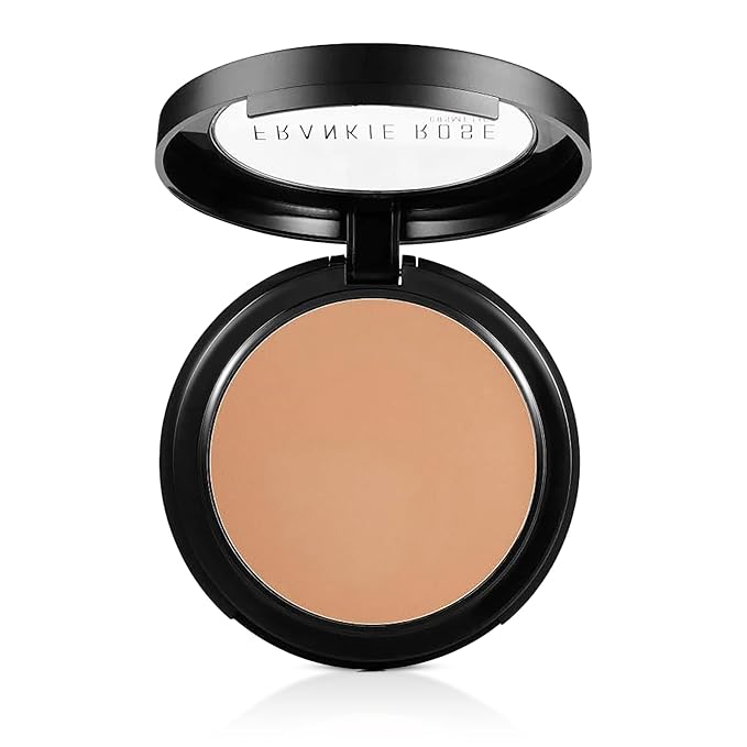 Frankie Rose Cosmetics Powder Foundation – Full Coverage Face Powder For Pores & Imperfections, Evens Out Skin Tone & Shine-Control | 58 Grams (Spice)-Velvo Beauty
