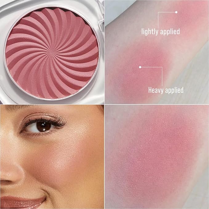 Cheeky Blush Compact for Face Cheeks, Talc Free Blusher Palette, Matte Powder Makeup, Natural Healthy, Mauve Pink Magenta Peach Red, Vegan Cruelty Free-Velvo Beauty