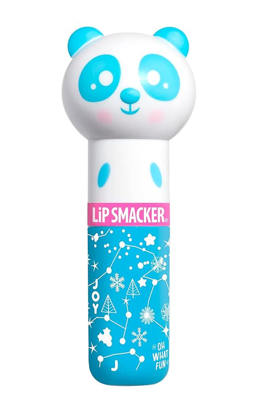 Lip Smacker Lippy Pals Panda Holiday, Flavored Moisturizing & Smoothing Soft Shine Lip Balm, Hydrating & Protecting Fun Tasty Flavors, Cruelty-Free & Vegan - Eggnog-Velvo Beauty