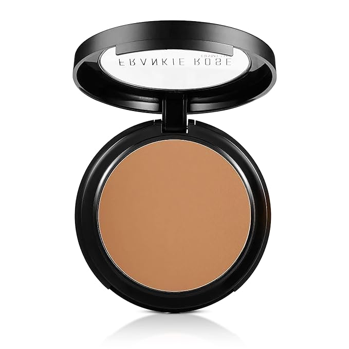 Frankie Rose Cosmetics Powder Foundation – Full Coverage Face Powder For Pores & Imperfections, Evens Out Skin Tone & Shine-Control | 58 Grams (Tan)-Velvo Beauty