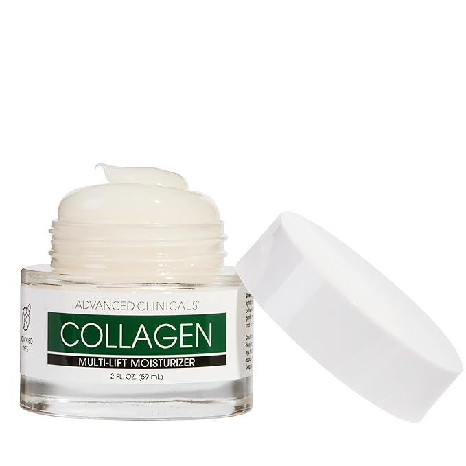 Advanced Clinicals Collagen Cream Gel-Like Facial Lotion | Collagen Peptide + Hyaluronic Acid Moisturizer For Face Helps Hydrate Dry Skin & Improve Appearance Of Wrinkles & Fine Lines, 2 Fl Oz-Velvo Beauty