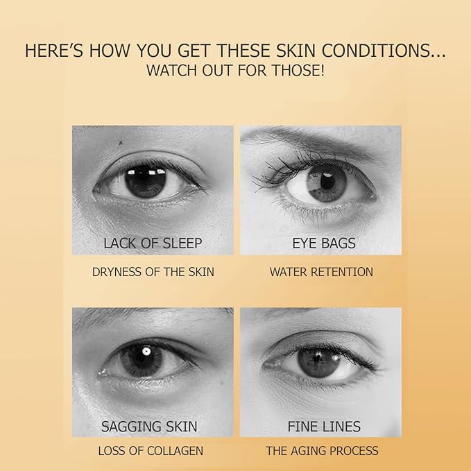 BIOAQUA Gold Elastic Soft Crystal Gel Eye Mask Hydrates Nourishes Moisturizing Face Skin Around The Eyes 12g x 5pcs-Velvo Beauty