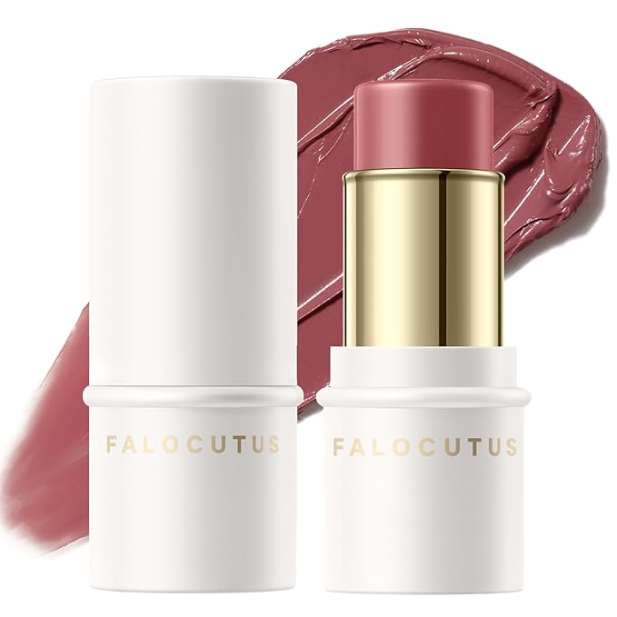 2Pcs Cream Blush Makeup Stick,Monochromatic Multi-Stick Face Blush for Cheek,Lip and Eye,Matte and Dewy Finish for Long Wearing,Easy Application.HOTLINE-Velvo Beauty