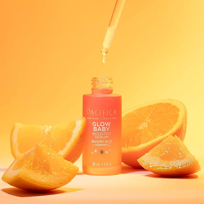 Pacifica Vitamin C Face Serum - Glow Baby Booster Facial Serum - Glycolic Acid Serum For Face - Dark Spot Corrector Anti Aging Brightening - Dermatologist Tested, Fragrance Free, Clean Skin Care Vegan-Velvo Beauty