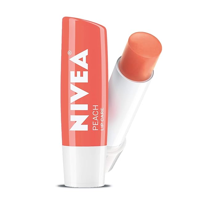 NIVEA Peach Lip Care - Tinted Lip Balm for Beautiful, Soft Lips - Pack of 4-Velvo Beauty