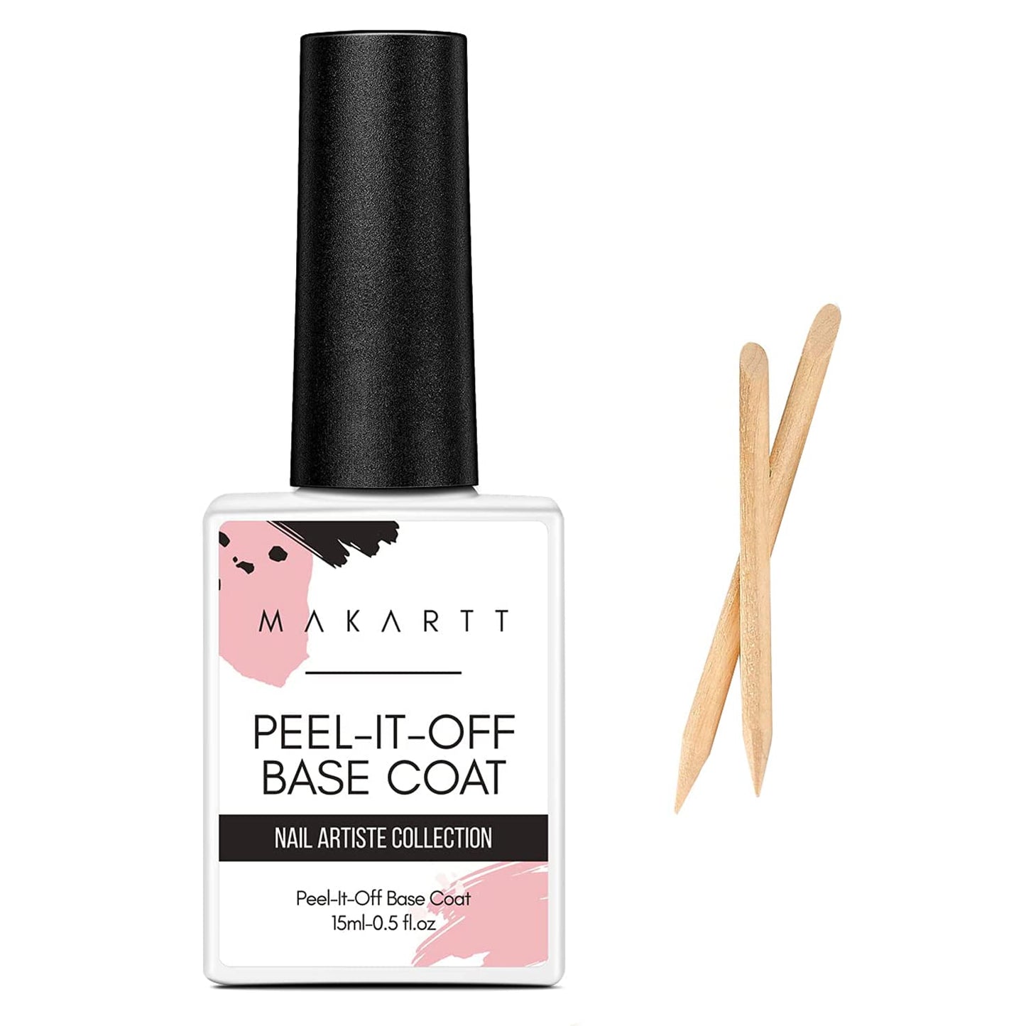Makartt Peel Off Gel Base Coat 15ml – Clear, Easy Removal Gel Nail Polish Peelable Base for Practice, No Soaking or Filing, Damage-Free for Weak & Thin Nails, UV/LED Lamp Needed, Beginner-Friendly-Velvo Beauty