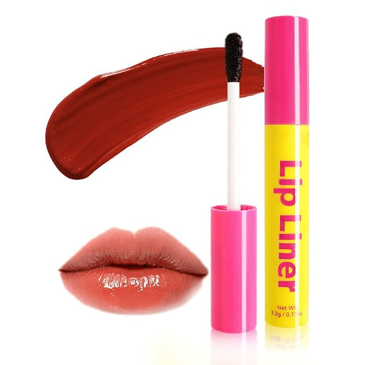 Lip Stain - Lip Stain Peel Off Long-Lasting with Matte Finish Waterproof & Transfer-Proof, Lip Liner Moisturizing & Nourishing Non-Stick Cup Highly Pigmented Color Lip Tint (05 Nude)-Velvo Beauty
