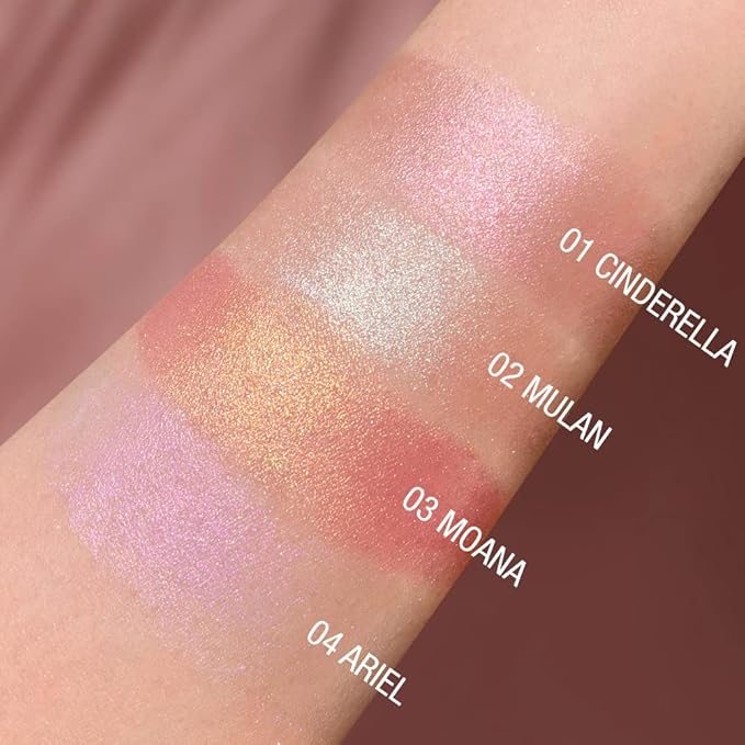 Chubby Cream Highlighter Stick for Face, Glitter Eyeshadow Makeup, Highlight Stick, Face Highlighters & Luminizers, Light Pink Peach Shimmer-Velvo Beauty