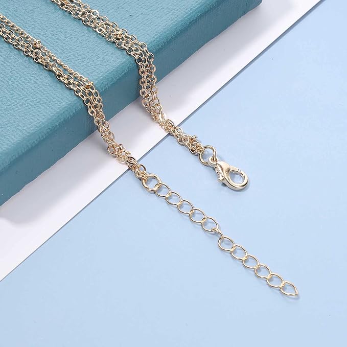 Bohemia Layered Seashell Necklace Choker Gold Coin Disc Pendant Necklace Chain Conch Shell Necklace Handmade Beachy Necklace Jewelry for Women and Girls-Velvo Beauty