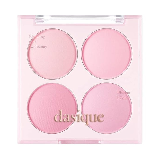 Dasique Blending Mood Cheek #08 Blueberry Sorbet | 4 Blendable Shades in Lightweight Smooth Powder | Vegan | Blush-Velvo Beauty