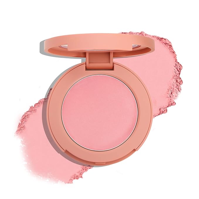 Boobeen Powder Blush, Single Color Blush Face Blush Palette Matte Baked Cream Blush Makeup Powder, High Pigment Pressed Blush for Create a Natural Cheek Flushed Look (06#)-Velvo Beauty