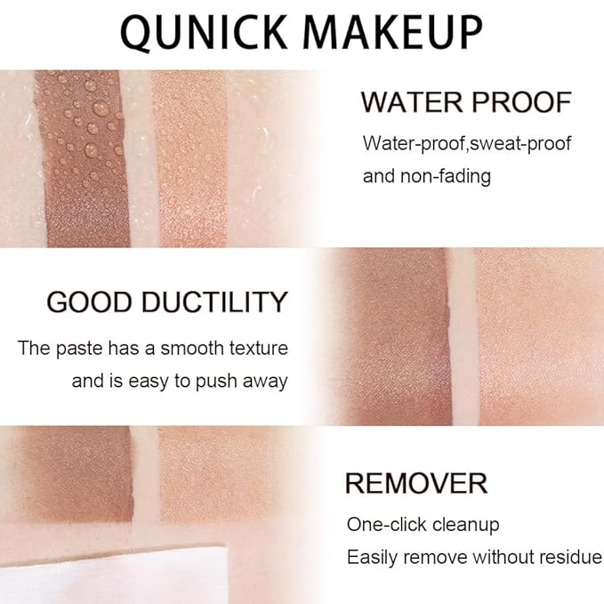 evpct 2Pcs Face Cream Contour Bronzer Sticks Makeup Highlighter Highlight Almond Mocha Creme Cheek Contour Sticks contorno en crema Bronzing Foundation Face Contour Stick Kit,1+10 New Medium-Velvo Beauty