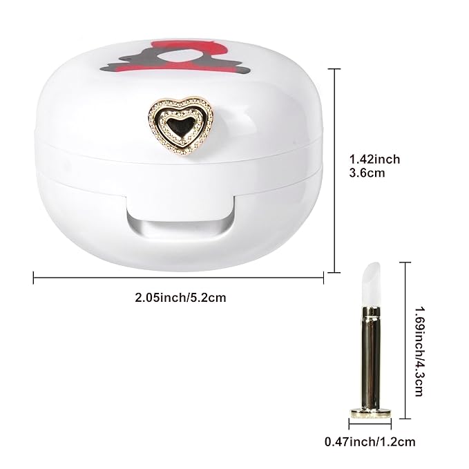 2 Pack Lip Balm Containers,Plastic Portable Empty Lip Balm Container with Mirror and Silicone Lip,Empty Lipstick Dispenser Box for Travel,Home-Velvo Beauty