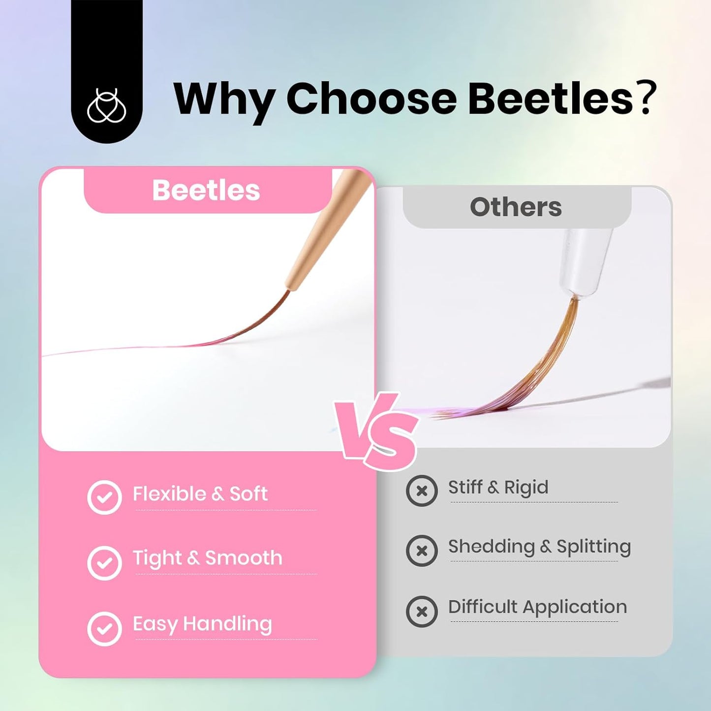 Beetles Nail Art Brushes Set for Gel Polish 8 Pcs - Nail Art Design Pen Fingernail Painting Dotting Tool, Liner Gradient Clean Up Brush DIY with Palette Rainbow Pastel Pen Set Manicure Kit-Velvo Beauty